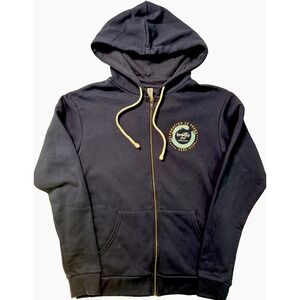 Breathe Yoga ChelseaNavy Blue Full Zip Graphic Hoodie Sweatshirt Women's Small